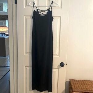 Formal Strappy  Black Maxi Dress Gown  Size 4